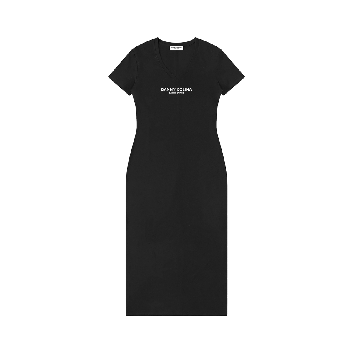 Robe Maxi Col V Manches Courtes Femme by Danny Colina