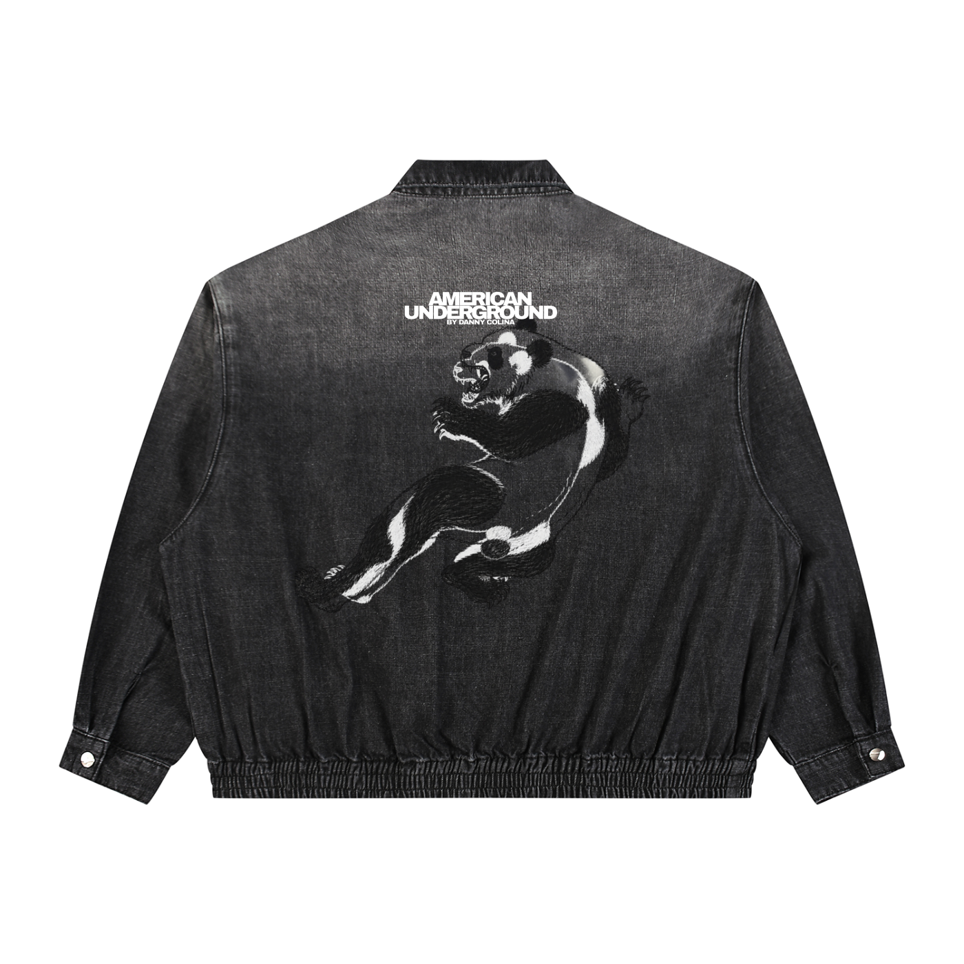 American Underground Veste Jean Vintage Délavée Zippée by Danny Colina