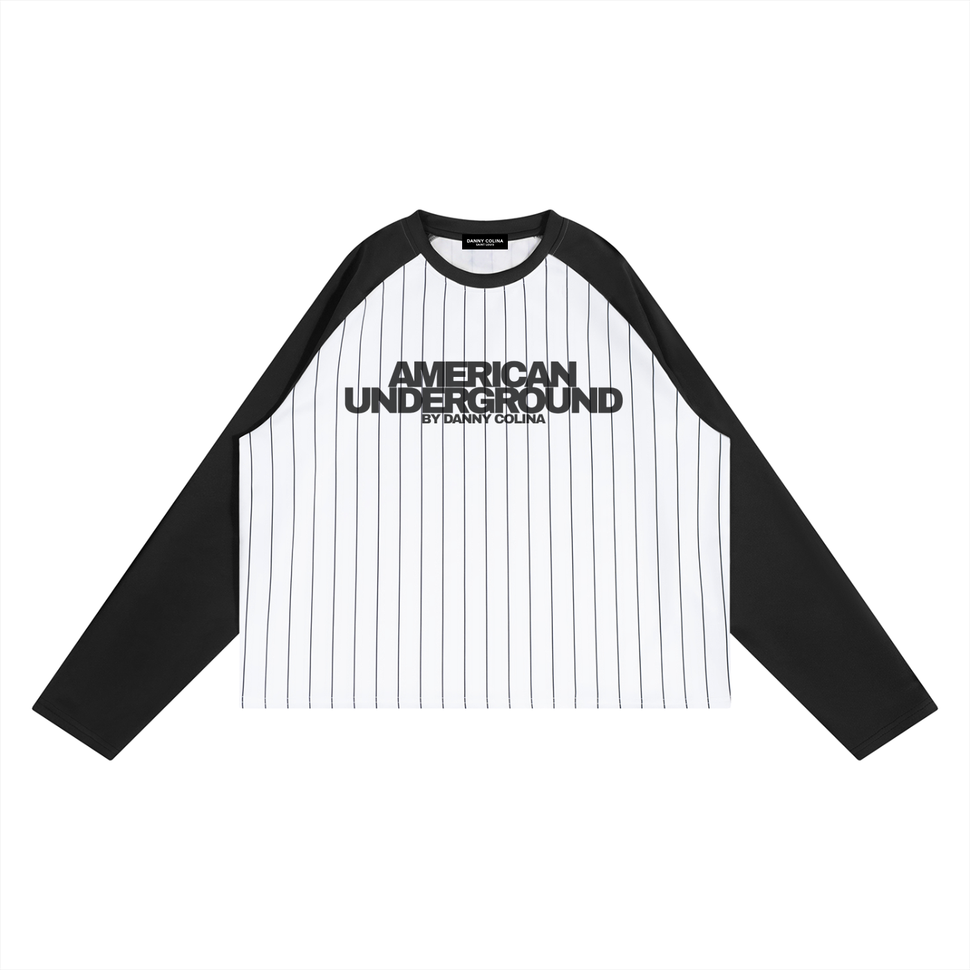 American Underground Baseball Rayé Manches Longues by Danny Colina