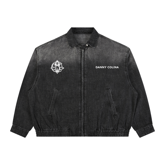 American Underground Veste Jean Vintage Délavée Zippée by Danny Colina
