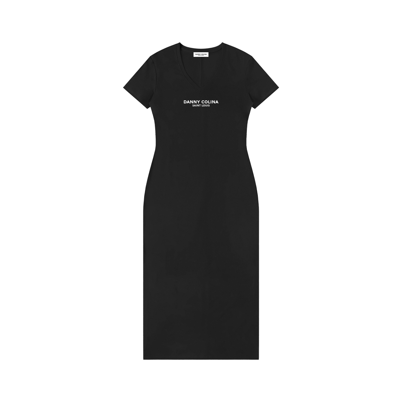 Robe Maxi Col V Manches Courtes Femme by Danny Colina